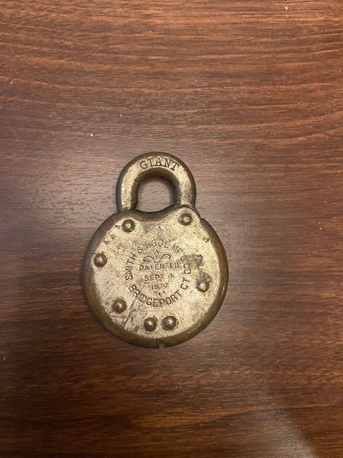 Antique Smith & Egge Mfg Co Giant Brass Padlock Bridgeport CT Etsy