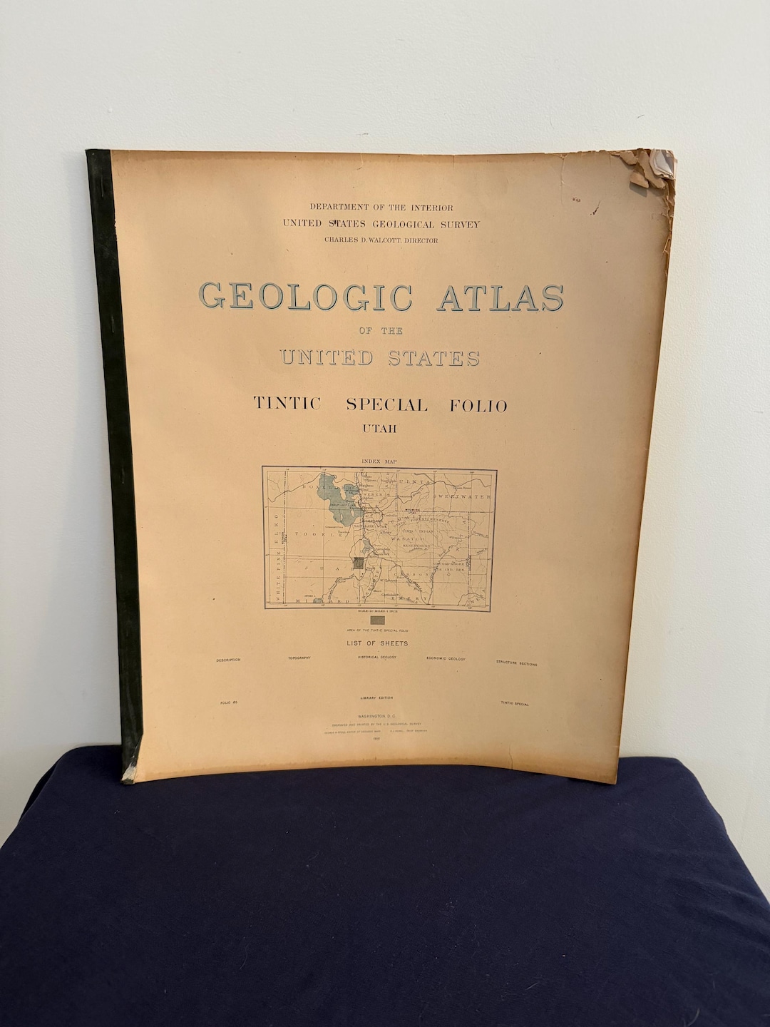 Antique Geologic Atlas of the United States 1900 Utah Tintic Special ...