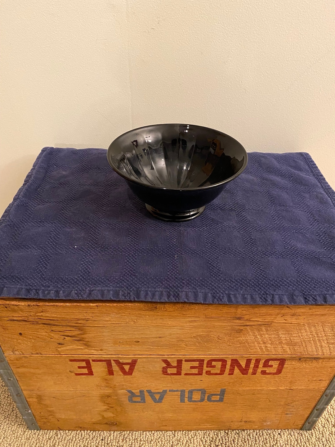 Vintage Black Depression Glass Small Bowl 6 Etsy