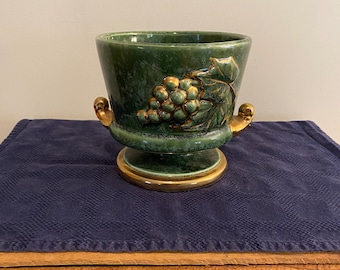 Vintage Hull Planter Shafer 23 K Gold Guaranteed Accented Grape design