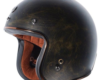 Weathered Open Face Helmet - Bronze/Black