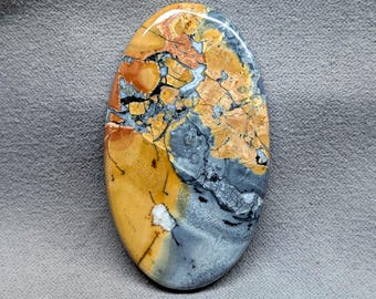 Högkvalitativ Maligano jaspis ädelsten Designer Maligano Cabochon lös Scenic Jaspis sten halvädelsten för att göra smycken 72.50ct