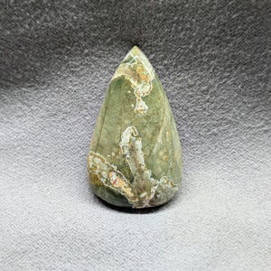 Rainforest Rhyolite Cabochon Natural Green Gemstone for Jewelry Making Polished Pear Crystal Cab Healing Stone DIY Pendant Craft Supplies
