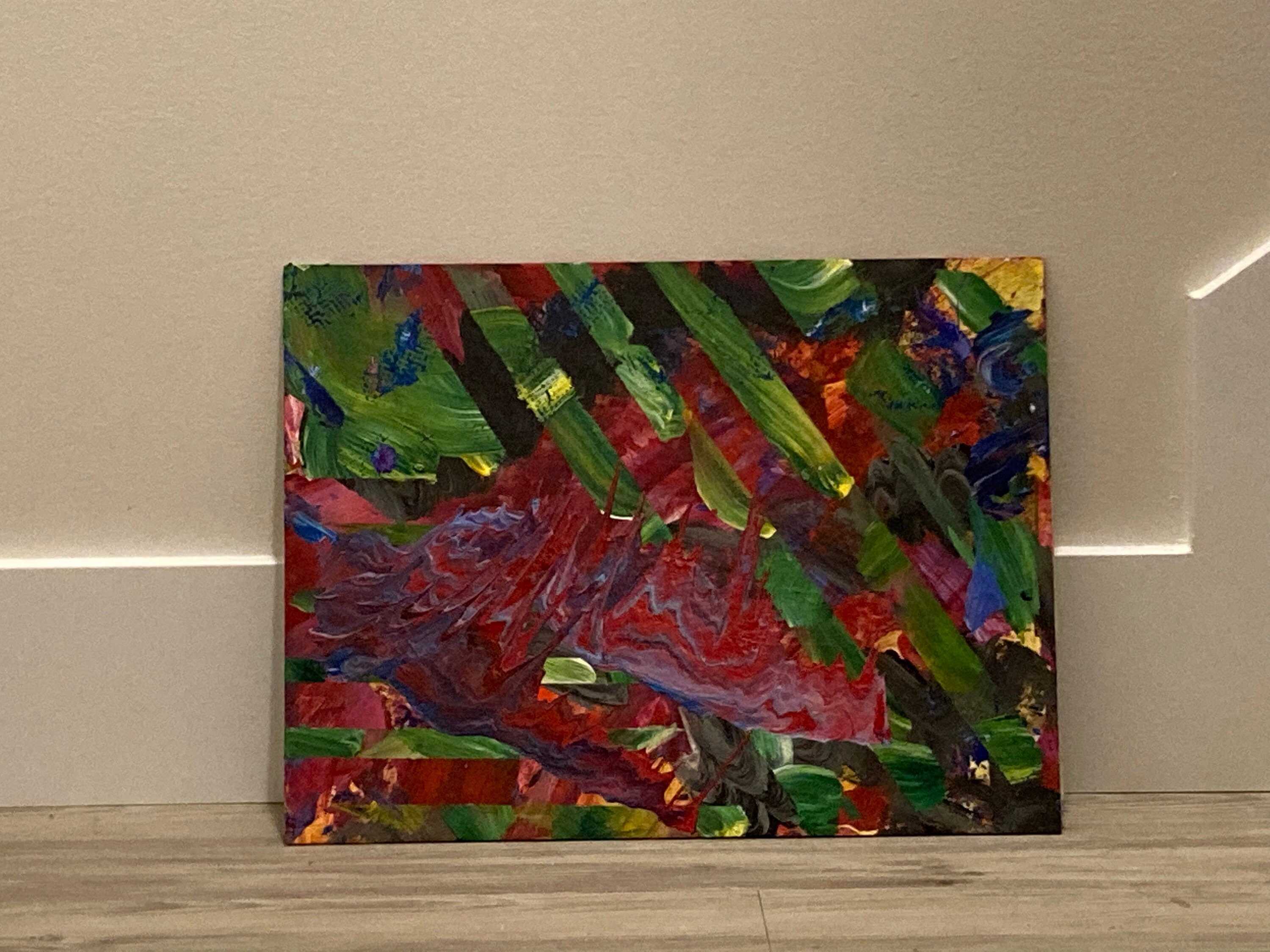 16x12 inch Handmade Acrylic Painting on Hardboard Panel Etsy