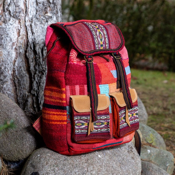 Rucksäcke handgemacht| Boho chic Natural |Damen Rucksack| Fair |Ethno |Inca backpack| Handcrafted colorful |Reise-Rucksack|Weihnachtsgeschen