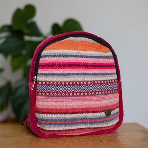 Rucksäcke handgemacht| Boho chic Natural |Damen Rucksack| Fair |Ethno |Inca backpack| Handcrafted colorful |Wollsacktasche| Reise-Rucksack