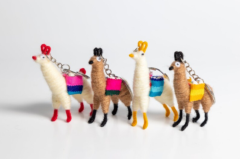 Lama-schlüsselanhängern | Miniatur-lamas in Verschiedenen Farben | Tiny ...
