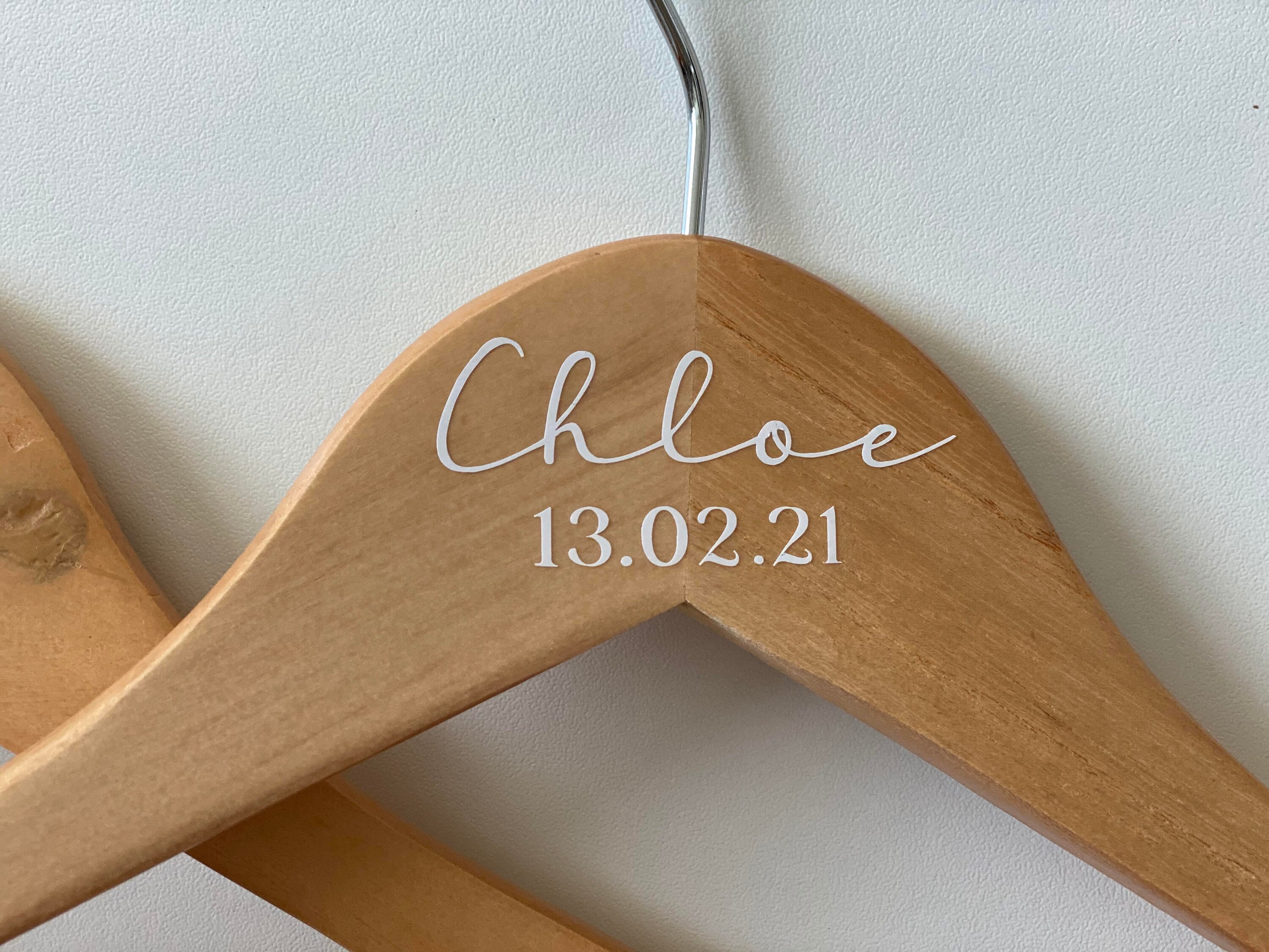Doublesided Personalised Wedding Coat Hanger Label Sets Etsy