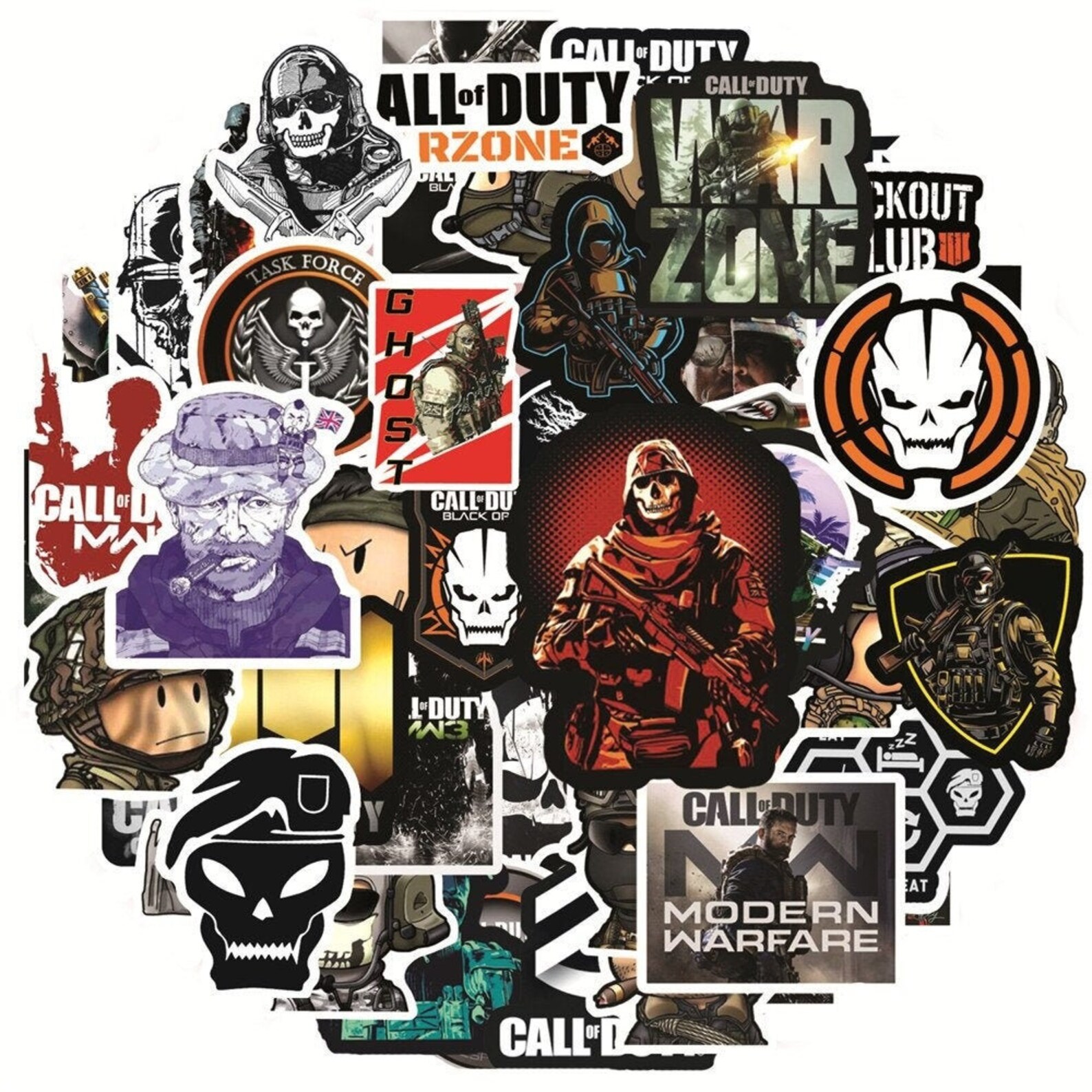 50/100pcs Call of Duty Stickers Pack Game Waterproof | Etsy