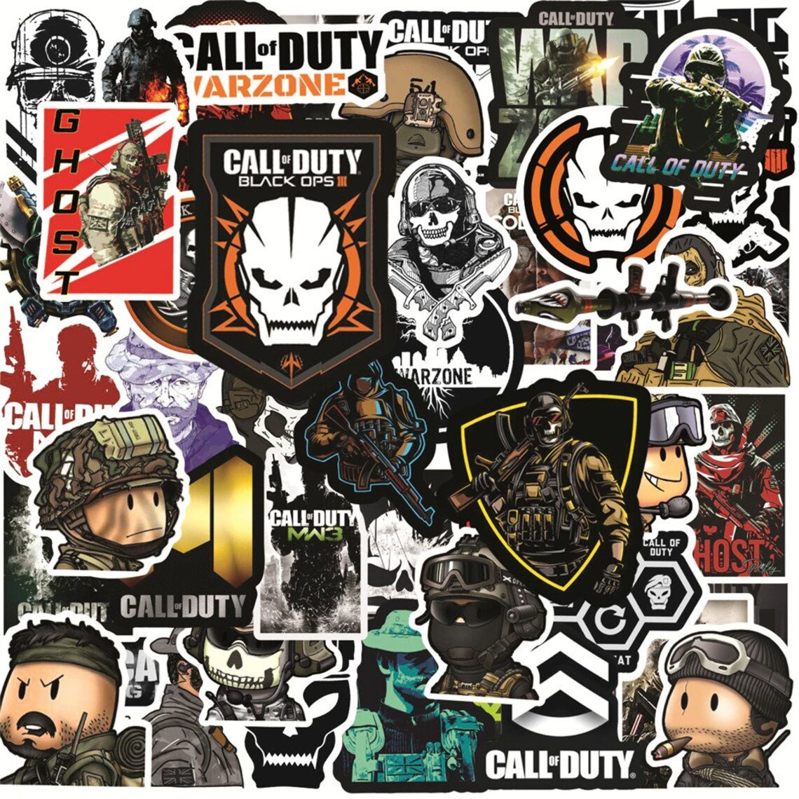 50/100pcs Call of Duty Stickers Pack Game Waterproof | Etsy
