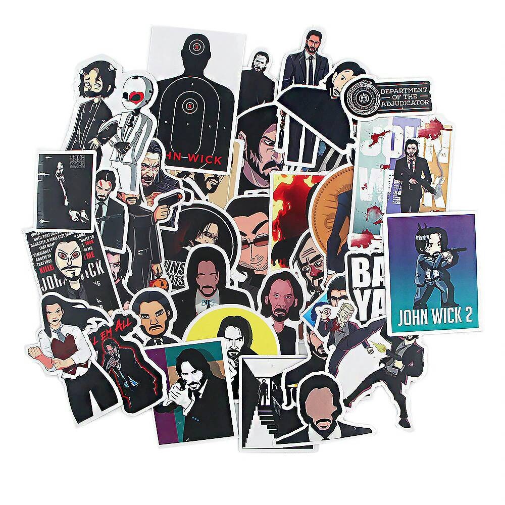 36 Stück John Wick Sticker Pack Movie Series Dekorationen für Etsy