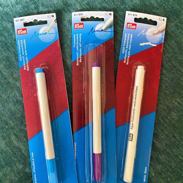 SET 3x  Prym Markierstift Filzstift Trickmarker selbstlöschend auswaschbar Nähen Schneidern Markieren Anzeichnen