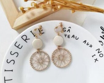 Minimalist earrings, Geometric Statement Earrings, Dangle Earrings, fashion earrings, handmade wood, Gifts for her, valentines day, circle