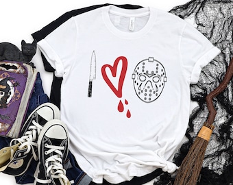 I Love Jason T-shirt, Horror Movie Shirt, Horror T-shirt, Cool Horror Shirt, Horror Love T-shirt, Horror Graphic Tee, Halloween Shirt