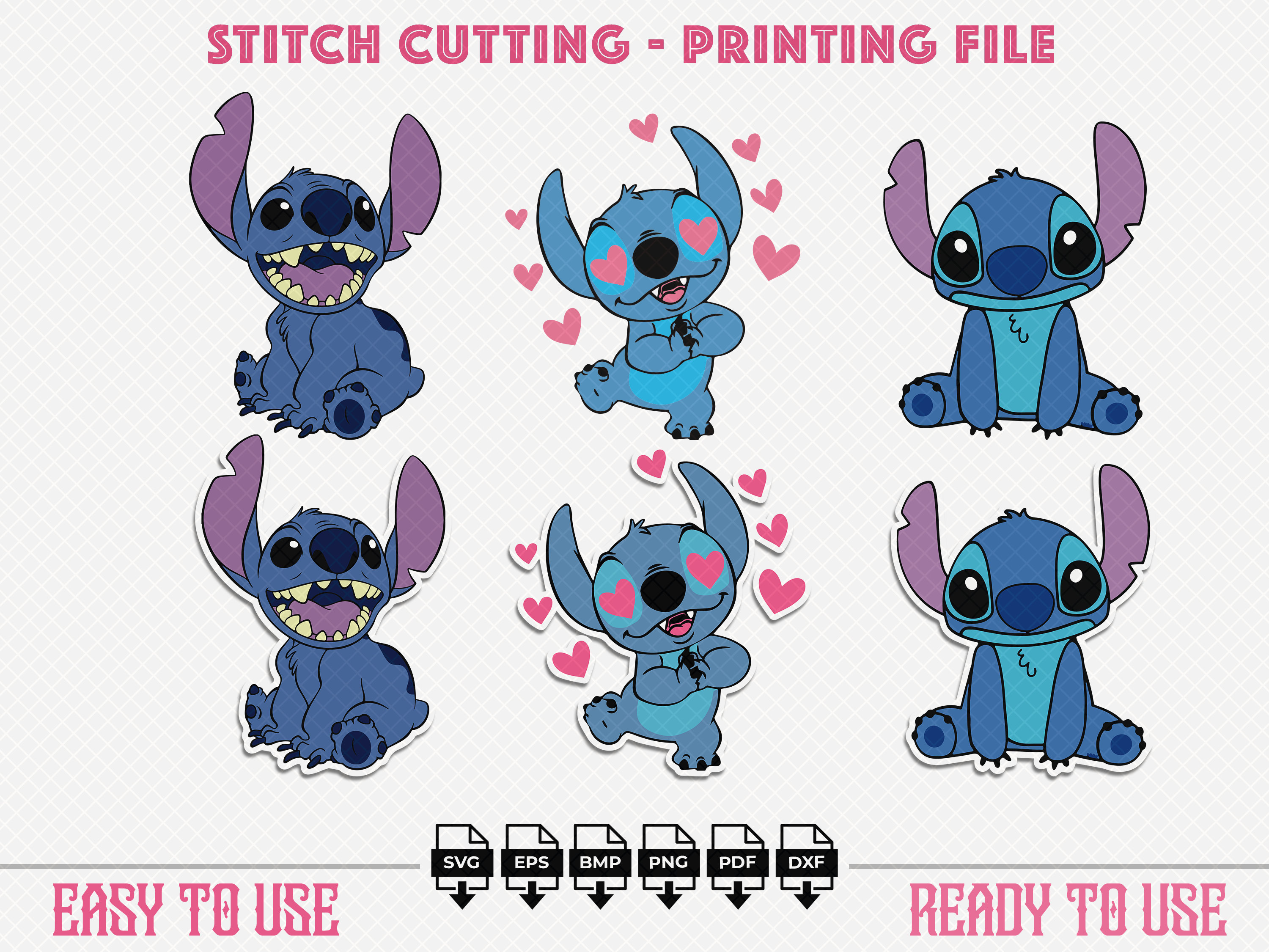 Stitch SVG Bundle For Cricut Maker Cameo Silhouette Sure Cuts Etsy