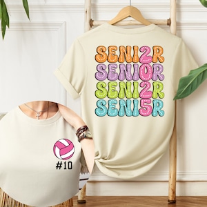 Senior 2025 Volleyball Shirt Personalized Senior Volleyball Tshirt Class of 2025 Senior Night Volleyball Gift Volleyball Senior Gifts