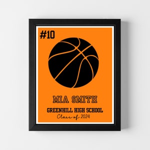 Basketball Senior Gift Graduation Gift for Team Senior Night Gift Custom Banquet Gift Senior Custom Basketball Player Gift Class of 2024