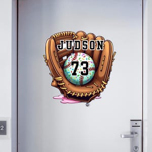 Appendino per porta con scritta "Ghiaccio da baseball", scaricabile, da appendere alla porta dell'hotel, da appendere alla porta della camera da letto, da appendere alla porta della squadra di baseball.