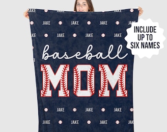 Baseball Mom Blanket Custom Blanket Name Blanket Mom Gift Personalized Blanket Personalized Gift for Mom Baseball Blanket Baseball Game Day