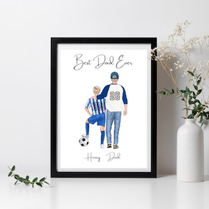Soccer Dad Gift from Son Soccer Personalized Gift for Dad Gift for Husband Custom Daddy and Me Print Soccer Gift Soccer Poster Last Minute