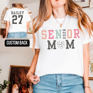 Comfort Colors Senior Mom Volleyball Shirt Senior Volleyball Mom Shirt Senior Night Gift Class of 2026 Volleyball Senior Mom Gift Gameday