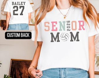 Comfort Colors Senior Mom Volleyball Shirt Senior Volleyball Mom Shirt Senior Night Gift Class of 2027 Volleyball Senior Mom Gift Gameday