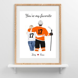 Personalisiertes Geschenk für Eishockeyspieler von Hockey Freundin Valentinstag Geschenk für Freund personalisiertes Paar benutzerdefinierte Freund Geschenk