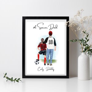 Soccer Dad Gift from Daughter Soccer Personalized Gift for Dad Gift for Husband Custom Daddy and Me Print Soccer Gift Soccer Poster Wall Art