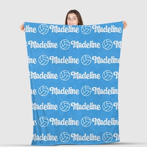Volleyball Blanket, Personalized Volleyball Name Blanket, Volleyball Gifts, Personalized Blanket, Sports Blanket, Kids Name Blanket Gift