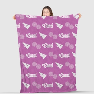 Cheer Blanket, Personalized Cheer Name Blanket, Cheerleader Gift, Custom Cheer Blanket, Cheerleader Name Gift for Cheerleader, Cheer Team