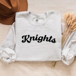 Embroidered Mascot Sweatshirt Custom Team Name Sweatshirt Custom Varsity Sweatshirt School Team School Spirit Sweatshirt Christmas Gift Idea