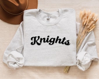Embroidered Mascot Sweatshirt Custom Team Name Sweatshirt Custom Varsity Sweatshirt School Team School Spirit Sweatshirt Christmas Gift Idea