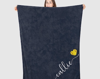 Custom Softball Blanket with Name Personalized Name Blanket Softball Gift Personalized Blanket Stadium Blanket Holiday Gift Softball Mama