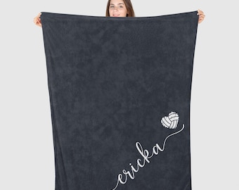 Custom Volleyball Blanket with Name Personalized Name Blanket Volleyball Gift Personalized Blanket Team Gift Senior Volleyball Senior Night
