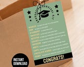 Graduation Survival Kit Printable Gift Tags Graduation Party Favors High School Grad College Grad Survival Kit Graduation Gift Senior Gift