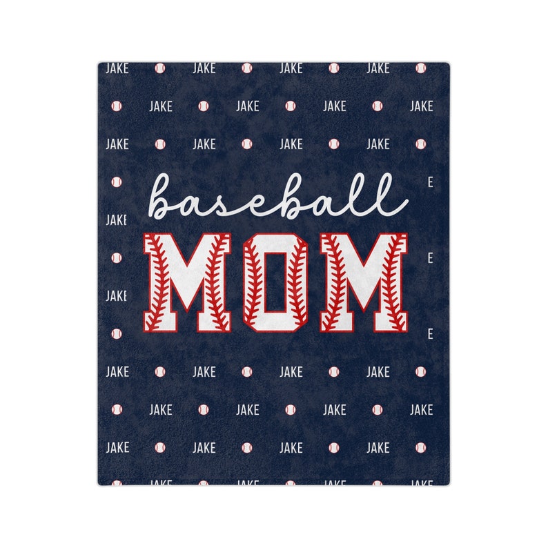 Baseball Mom Blanket Custom Blanket Name Blanket Mom Gift Personalized Blanket Personalized Gift for Mom Baseball Blanket Baseball Game Day