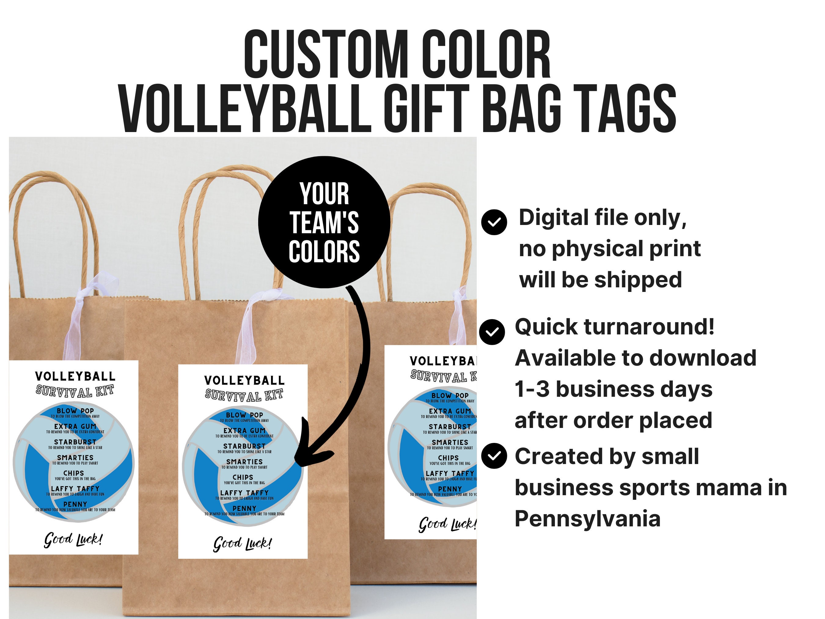 Volleyball Survival Kit Volleyball Team Gifts Team Survival Etsy