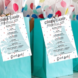 Cheer Camp Survival Kit Druckbare Taschenanhänger für Cheer Geschenktaschen jubeln Team Geschenkidee Sofortiger Download Cheer Taschenanhänger Cheerleader Geschenk für Team