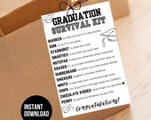 Graduation Survival Kit Gift Tags Graduation Party Favors High School Grad College Grad Survival Kit Printable Graduation Gift Senior 2025