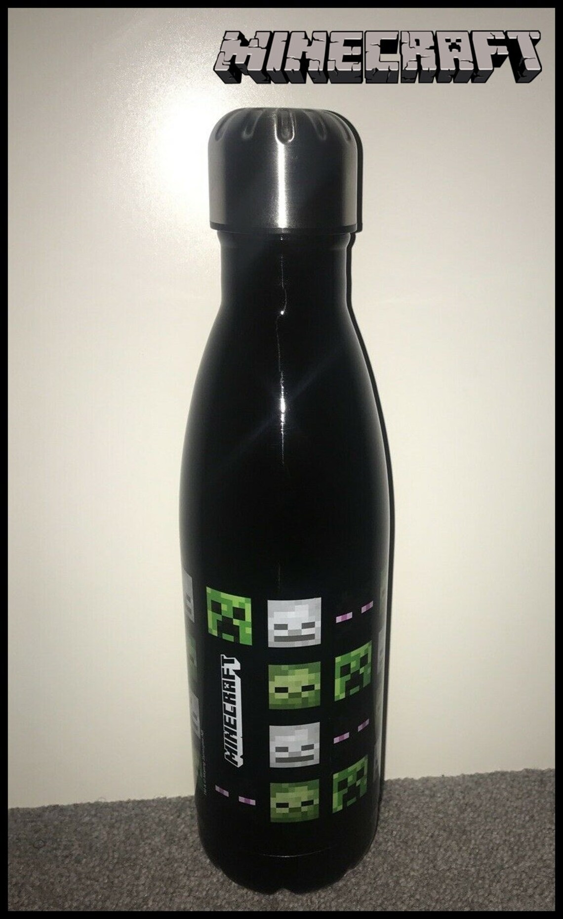 Minecraft Stainless Steel Water Bottle Reusable Drinking Etsy