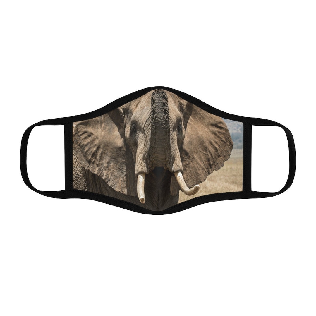 Elephant Face Nature Face Mask Animal Face Mask Wildlife Etsy