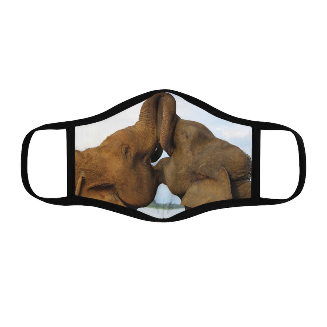 Elephant Love Nature Face Mask Wildlife Face Mask Made in Etsy UK