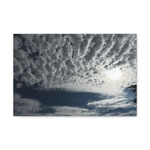Godly Sky; sky canvas print; sun clouds; home decor; home warming gift; wall art; holiday gift