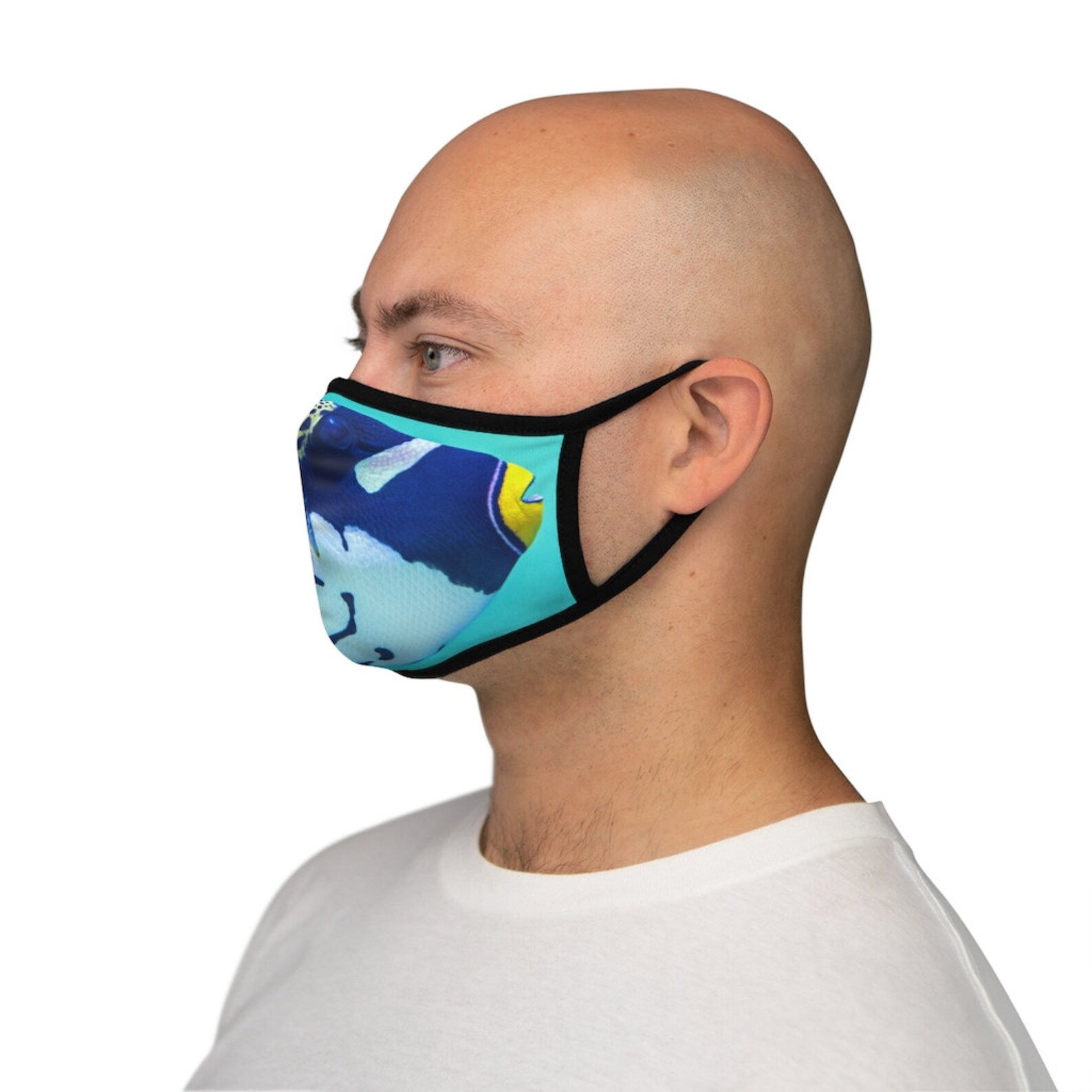 Blue Fish Face Mask Nature Face Mask Aquatic Face Mask Fish Etsy