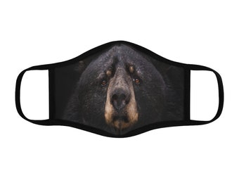 Brown Bear, Nature Face Mask, Unique Face Masks, Made in USA, Machine Washable, reusable, 2 layer, filter pocket, adult mask