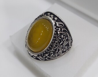 Ring silver with Onyx