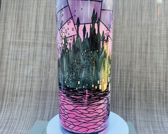 Repunzel Themed Kingdom Castle 20oz Stainless Steel Tumbler