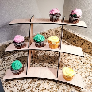 Cupcake/Display Shelf - Laser Cut Files SVG, DXF, PNG