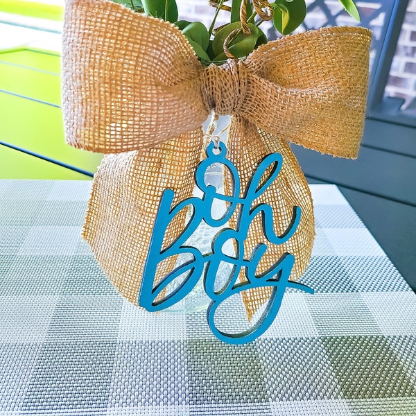 Oh Boy Baby Shower/Gender Reveal Decorations - SVG, PDF, PNG Laser Cut Files