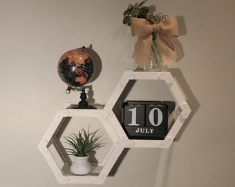 Hexagon Honeycomb Shelf Digital Laser Cut Files - SVG, DXF Fits Glowforge